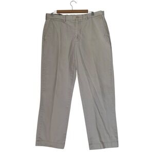 Polo Ralph Lauren Preston Pant Men 36x28.5 Khaki Tan Chino Flat Preppy Classic